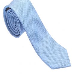 Italy Direct Blue 100% Woven Silk Necktie Shop Men's
