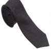 Italy Direct Shop Men's Black 100% Woven Silk Necktie