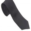 Italy Direct Black 100% Woven Silk Necktie Shop Men's