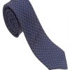 Italy Direct Navy 100% Woven Silk Necktie