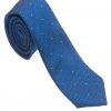 Italy Direct Blue 100% Woven Silk Necktie Shop Men's