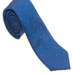 Italy Direct Blue 100% Woven Silk Necktie Shop Men's