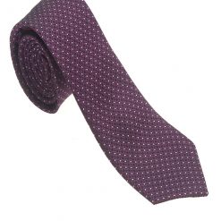 Italy Direct Purple 100% Woven Silk Necktie