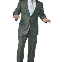 Italy Direct Shop Men's Modern Fit Black Tone Two Piece Suit B-20F11