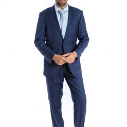 Italy Direct Shop Men's Modern Fit Beautiful Blue Two Piece Suit B-Beautiful Blue