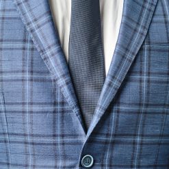 Italy Direct Modern Fit Blue Check Loro Piana Sport Jacket B-SJ-LP-21P5
