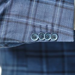 Italy Direct Modern Fit Blue Check Loro Piana Sport Jacket B-SJ-LP-21P5