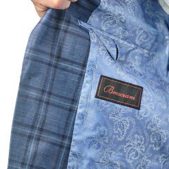 Italy Direct Modern Fit Blue Check Loro Piana Sport Jacket B-SJ-LP-21P5
