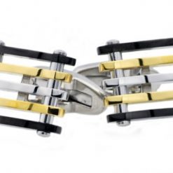 Italy Direct Shop Men's Black And Gold Cufflinks