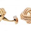 Italy Direct Shop Men's Rose Plated Knot Cufflinks