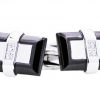 Italy Direct Black Plated Rectangle Cufflinks Shop Men's