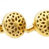 Italy Direct Shop Men's Gold Plated Circle Cufflinks