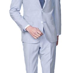 Italy Direct Slim Fit Seersucker Two Piece Suit GB-154