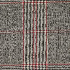 Italy Direct Slim Fit Grey Plaid With Red Detail Two Piece GB-ITA-308 9 Italy Direct Slim Fit Grey Plaid With Red Detail Two Piece GB-ITA-308