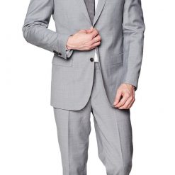 Italy Direct Slim Fit Solid Lite Grey Two Piece Suit GB-Lite-Grey