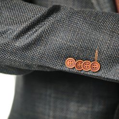 Italy Direct Slim Fit Navy Brown Silk Weave Sport Jacket GB-SJ-333