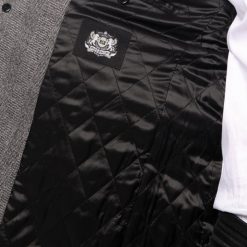 Italy Direct Grey Herringbone Overcoat Shop Men's