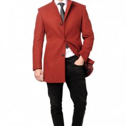 Italy Direct Burnt Orange Overcoat Shop Men's