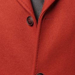 Italy Direct Burnt Orange Overcoat Shop Men's