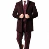 Italy Direct Maroon Overcoat Shop Men's