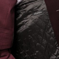 Italy Direct Maroon Overcoat Shop Men's