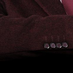 Italy Direct Maroon Overcoat Shop Men's
