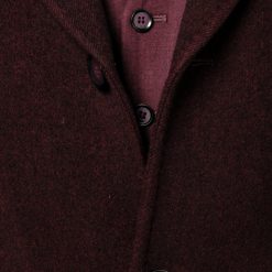 Italy Direct Maroon Overcoat Shop Men's