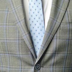 Italy Direct Shop Men's Classic Fit Grey Check Two Piece Suit ST-20FW9