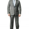 Italy Direct Shop Men's Classic Fit Grey Check Two Piece Suit ST-20FW9