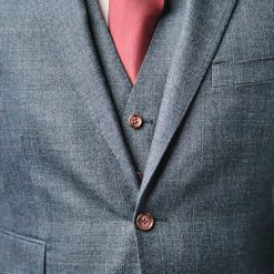 Italy Direct Classic Fit Navy Sharkskin Check Three Piece Suit ST-3P-20FW4