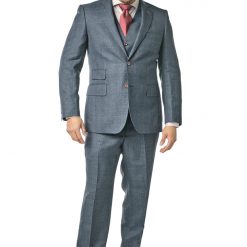 Italy Direct Classic Fit Navy Sharkskin Check Three Piece Suit ST-3P-20FW4