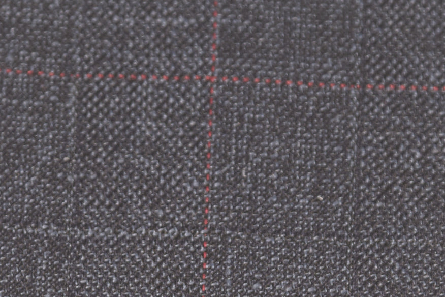 Italy Direct Classic Fit Navy Sharkskin Check Three Piece Suit ST-3P-20FW4 6 Italy Direct Classic Fit Navy Sharkskin Check Three Piece Suit ST-3P-20FW4