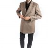 Italy Direct Camel Double Breasted Classic Fit Overcoat Shop Men's