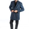 Italy Direct Shop Men's Blue Mountain Classic Fit Overcoat 1 Italy Direct Shop Men's Blue Mountain Classic Fit Overcoat