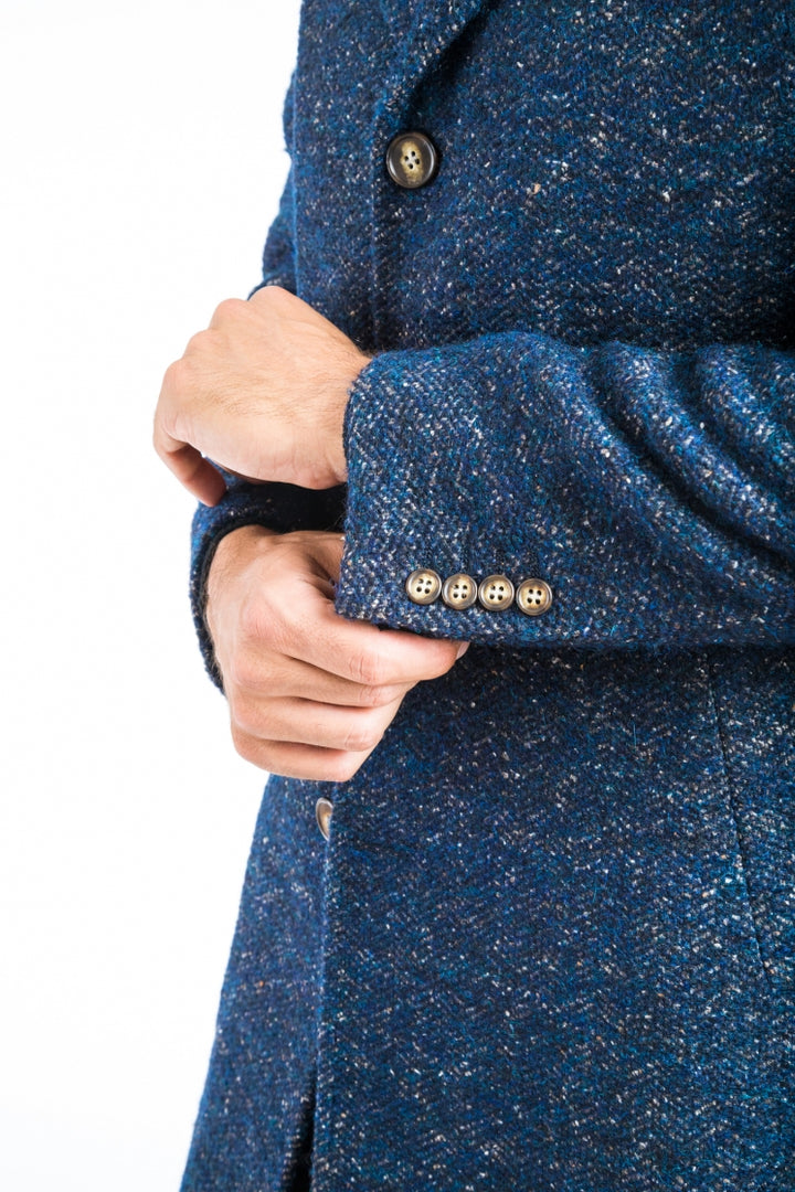 Italy Direct Shop Men's Blue Mountain Classic Fit Overcoat 4 Italy Direct Shop Men's Blue Mountain Classic Fit Overcoat