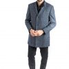 Italy Direct Shop Men's Black Riches Classic Fit Overcoat 2 Italy Direct Shop Men's Black Riches Classic Fit Overcoat