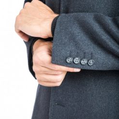 Italy Direct Shop Men's Grey Classic Fit Overcoat