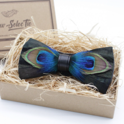 Bow-SelecTie Shop Men's Original Peacock Feather Bow Tie