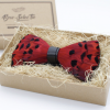 Bow-SelecTie Shop Men's Fire Red Feather Bow Tie