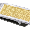 BlackJack Shop Men's Gold Plated Crosshatch Stainless Steel Money Clip