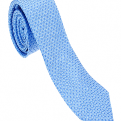 Italy Direct Shop Men's Blue Geometric Necktie