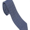 Italy Direct Shop Men's Blue And Grey Geometric Necktie