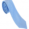 Italy Direct Shop Men's Baby Blue Geometric Necktie