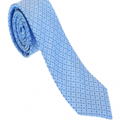 Italy Direct Shop Men's Baby Blue Geometric Necktie