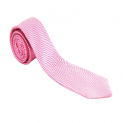 Italy Direct Shop Men's Pink And White Geometric Necktie