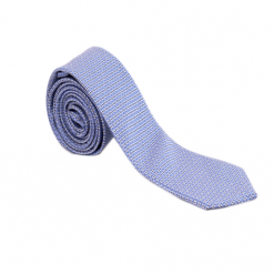 Italy Direct Shop Men's Blue/White/Black Pattern Geometric Necktie