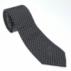 Italy Direct Black And White Diamond Pattern Geometric Necktie