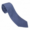 Italy Direct Shop Men's Black/Blue/White Diamond Pattern Geometric Necktie