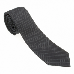 Italy Direct Black And White Thin Diamond Pattern Geometric Necktie Shop Men's