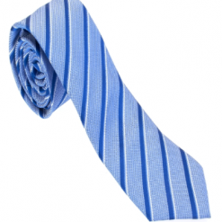 Italy Direct Shop Men's Blue Striped Necktie